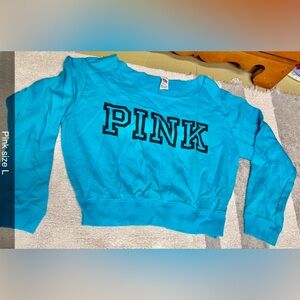 Victoria's Secret Blue Off-the-Shoulder Sweater